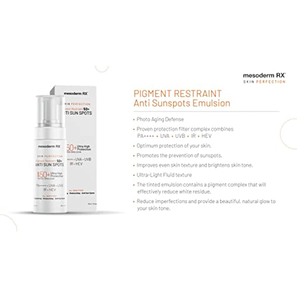 Mesoderm RX Pigment Restraint 50+ Sunscreen – Anti Sun Spot Cream, 50ml