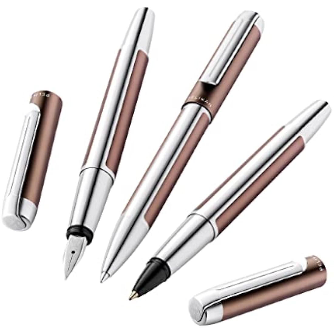 Pelikan Pura Fountain Pen - Mocha Aluminium, Medium Nib (M)