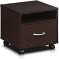 Furinno Petite Mobile Utility Cart with Drawer - Espresso Wood