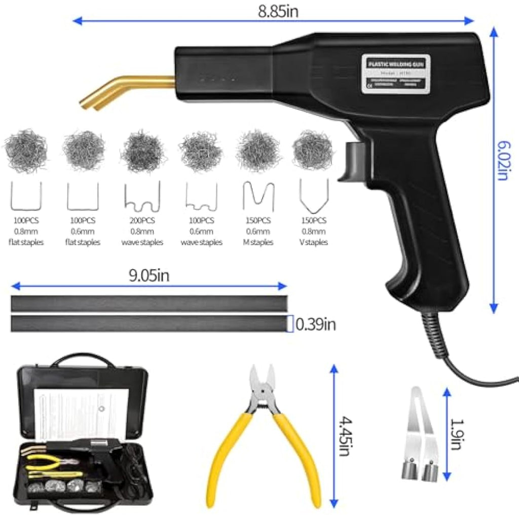 HYHJMISTY 150W Plastic Welder Kit – 2-in-1 Hot Stapler for Car Bumper Repair