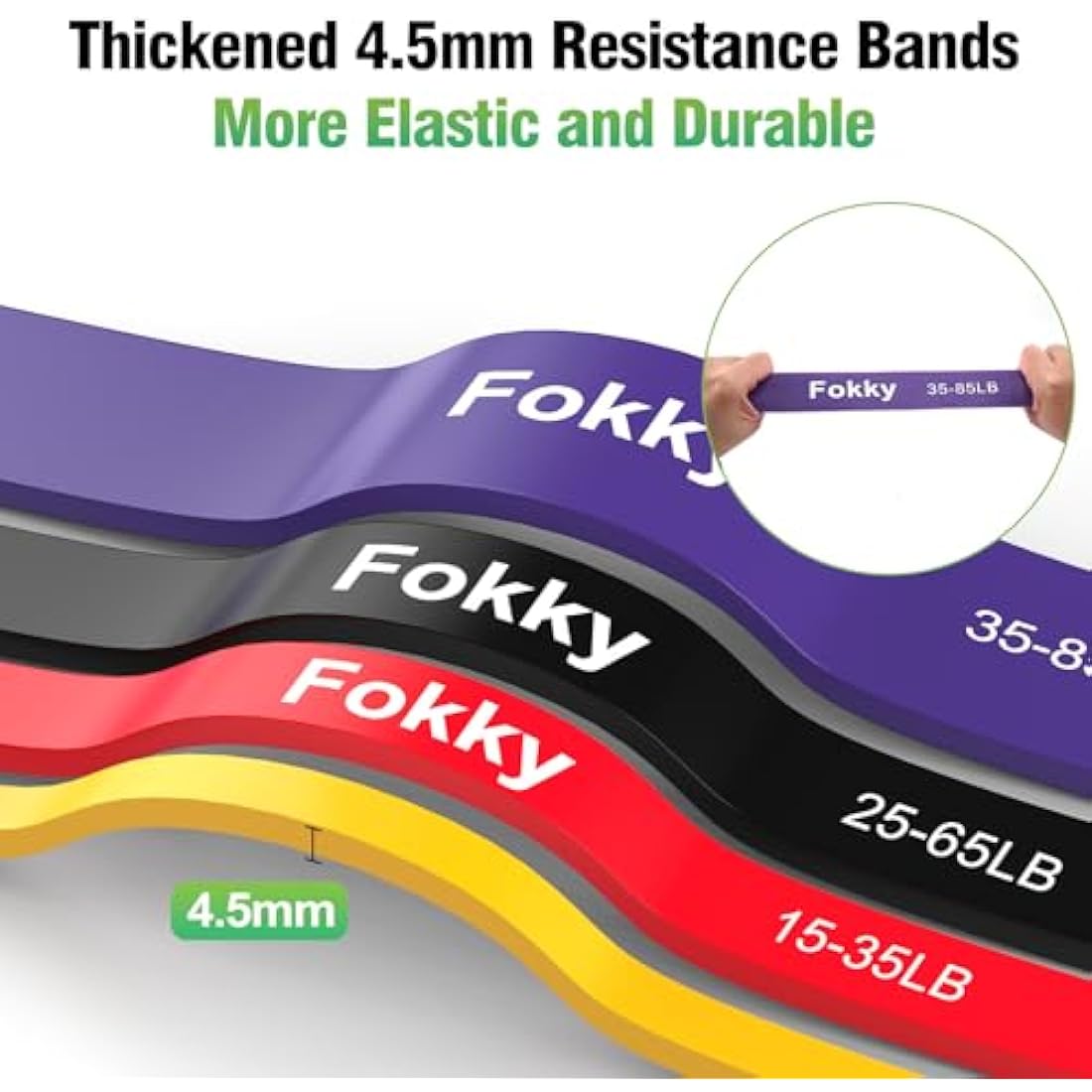 Resistance Bands Set - 4 Levels TPE Pull Up Bands with Handles