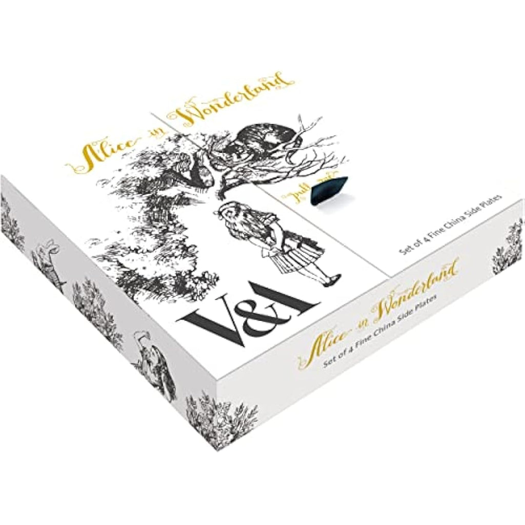 V&A Alice in Wonderland Fine China Side Plates, 20.5cm, Set of 4
