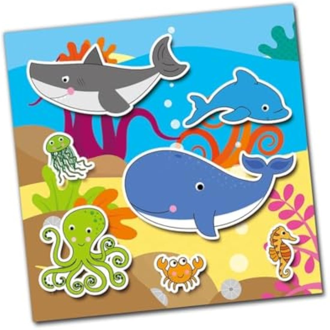 Galt Toys Reusable Sticker Book - Animals Activity for Ages 3 Plus