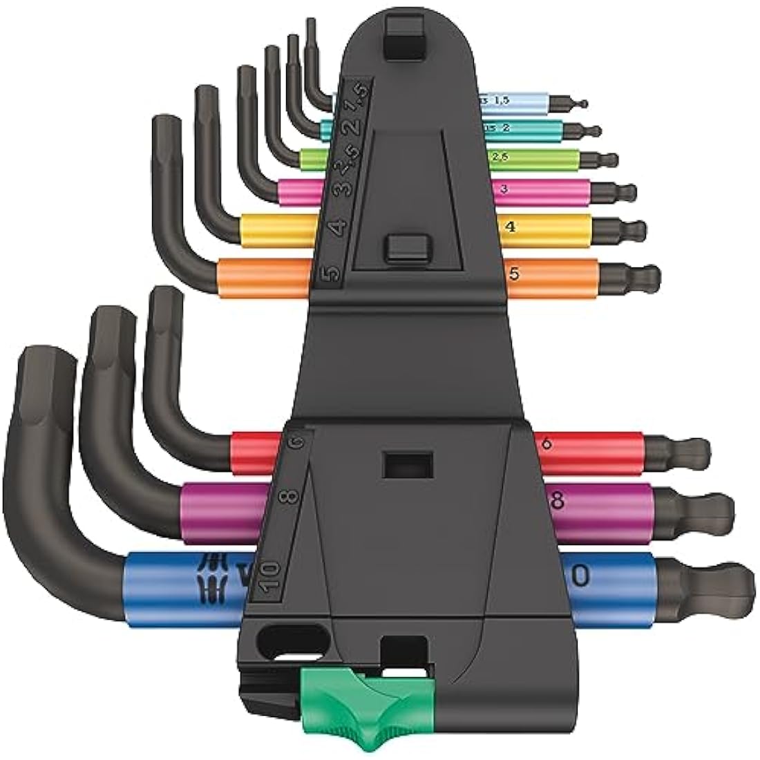 Wera 950/9 Hex-Plus Multicolour L-Key Set - 9 Piece Metric Hex Keys