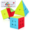 Roxenda Speed Cube Set | 2x2 3x3 Pyramid Stickerless Puzzle Cubes
