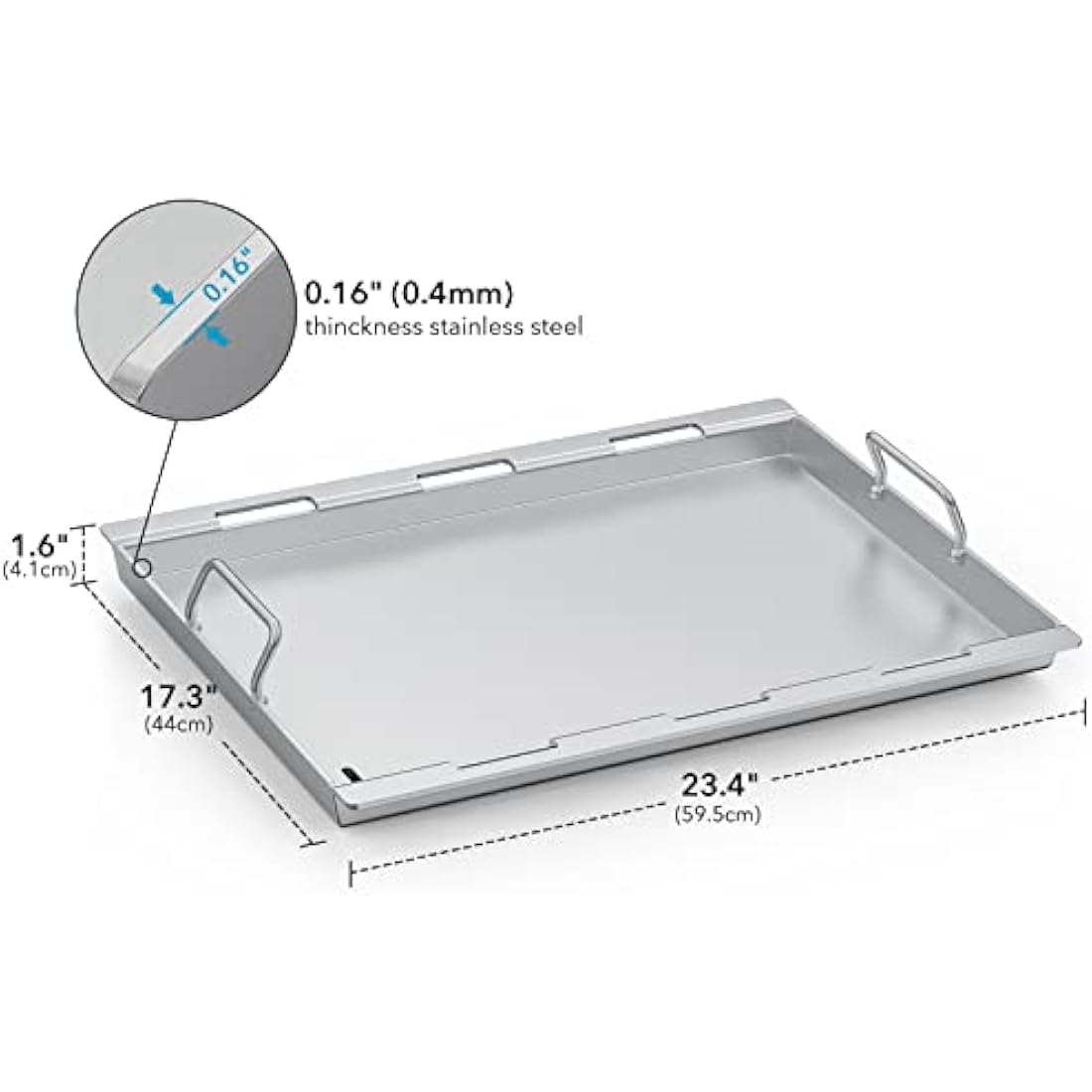 Onlyfire Stainless Steel Griddle Plancha for Weber Spirit 300/400 Series