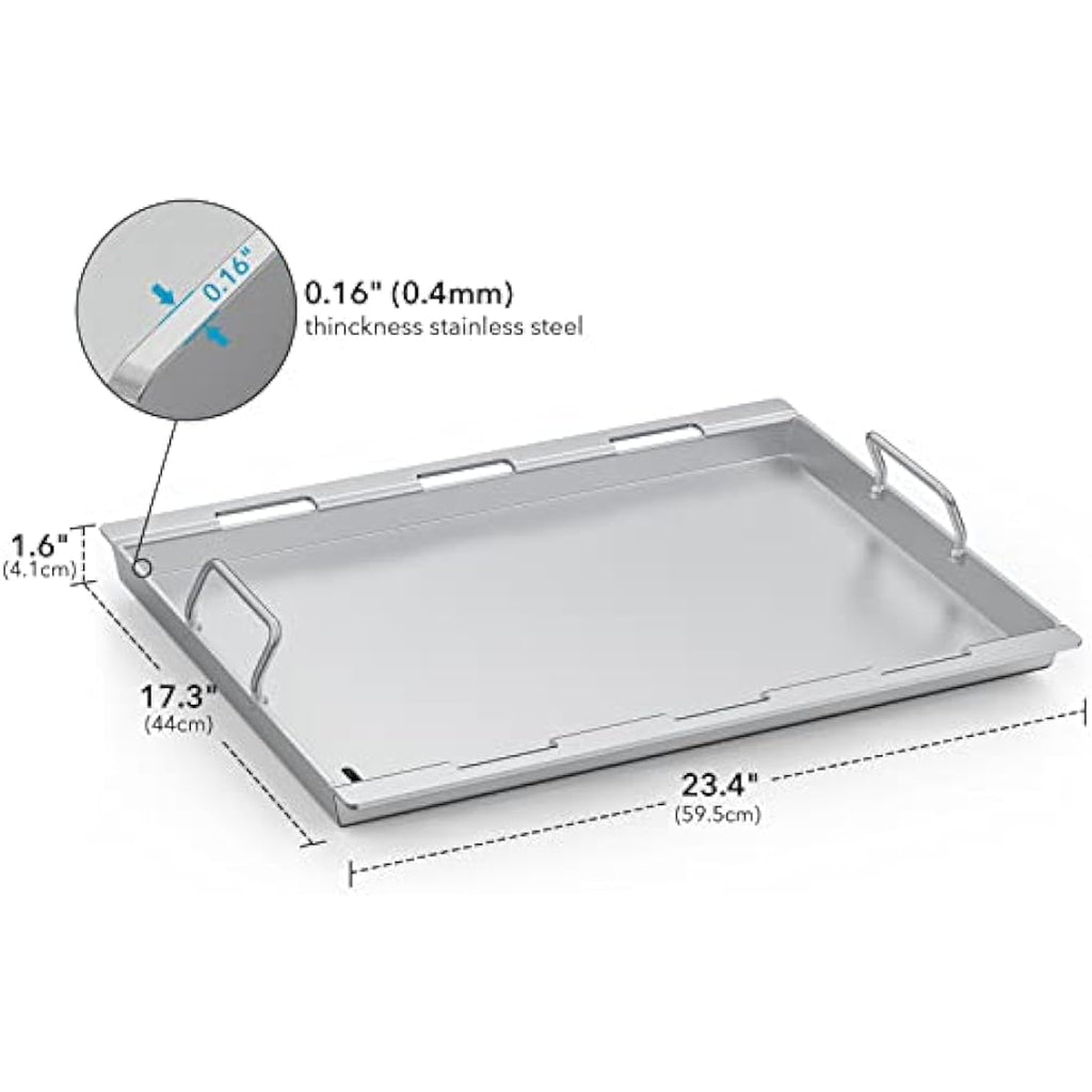 Onlyfire Stainless Steel Griddle Plancha for Weber Spirit 300/400 Series
