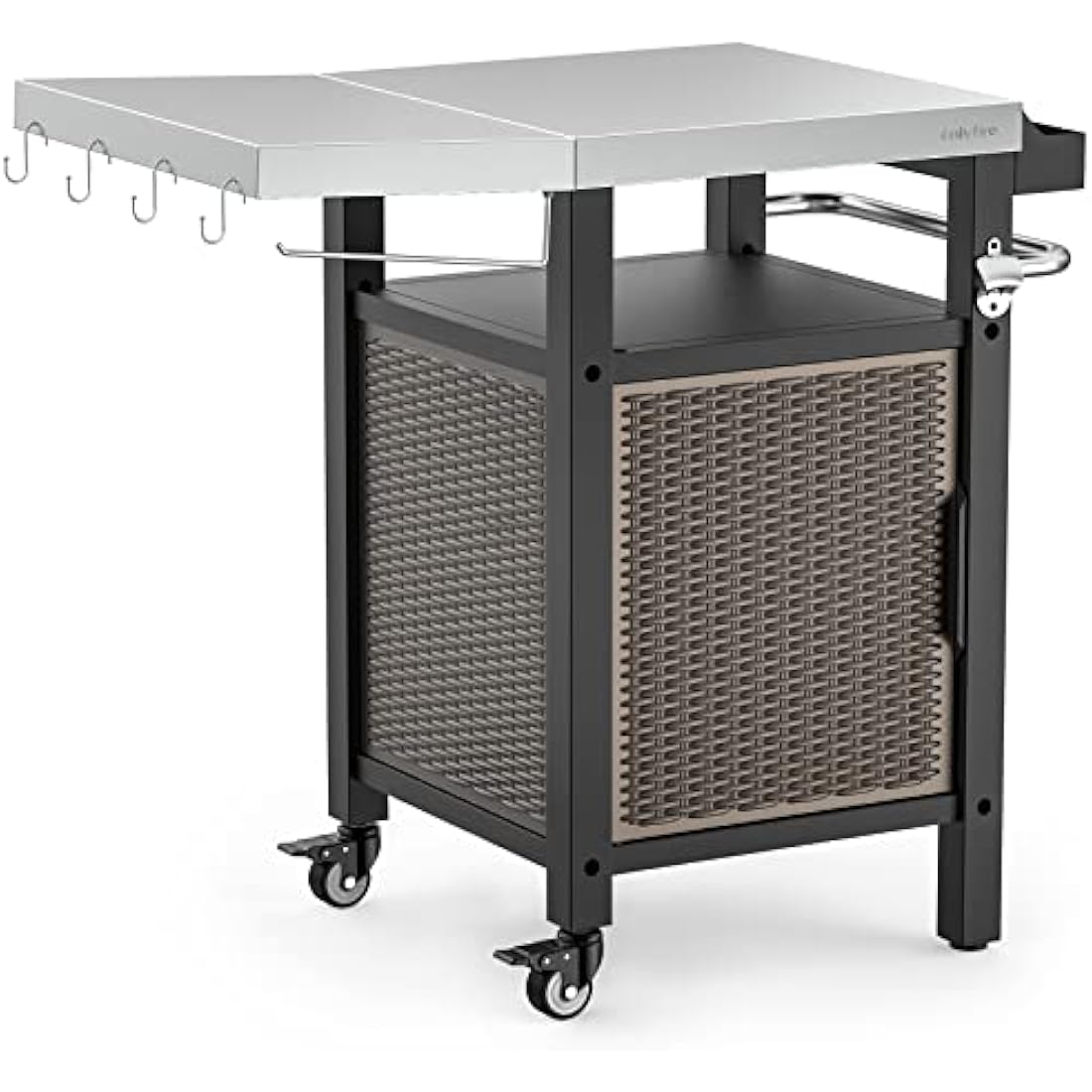 Onlyfire BBQ Storage Cart – Stainless Steel Outdoor Grilling Table