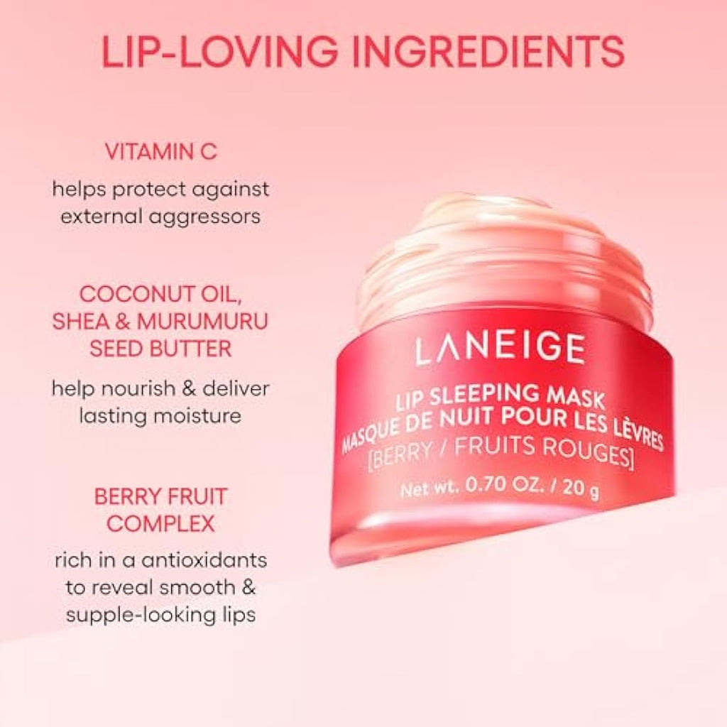 LANEIGE Lip Sleeping Mask – Grapefruit Hydrating Overnight Treatment