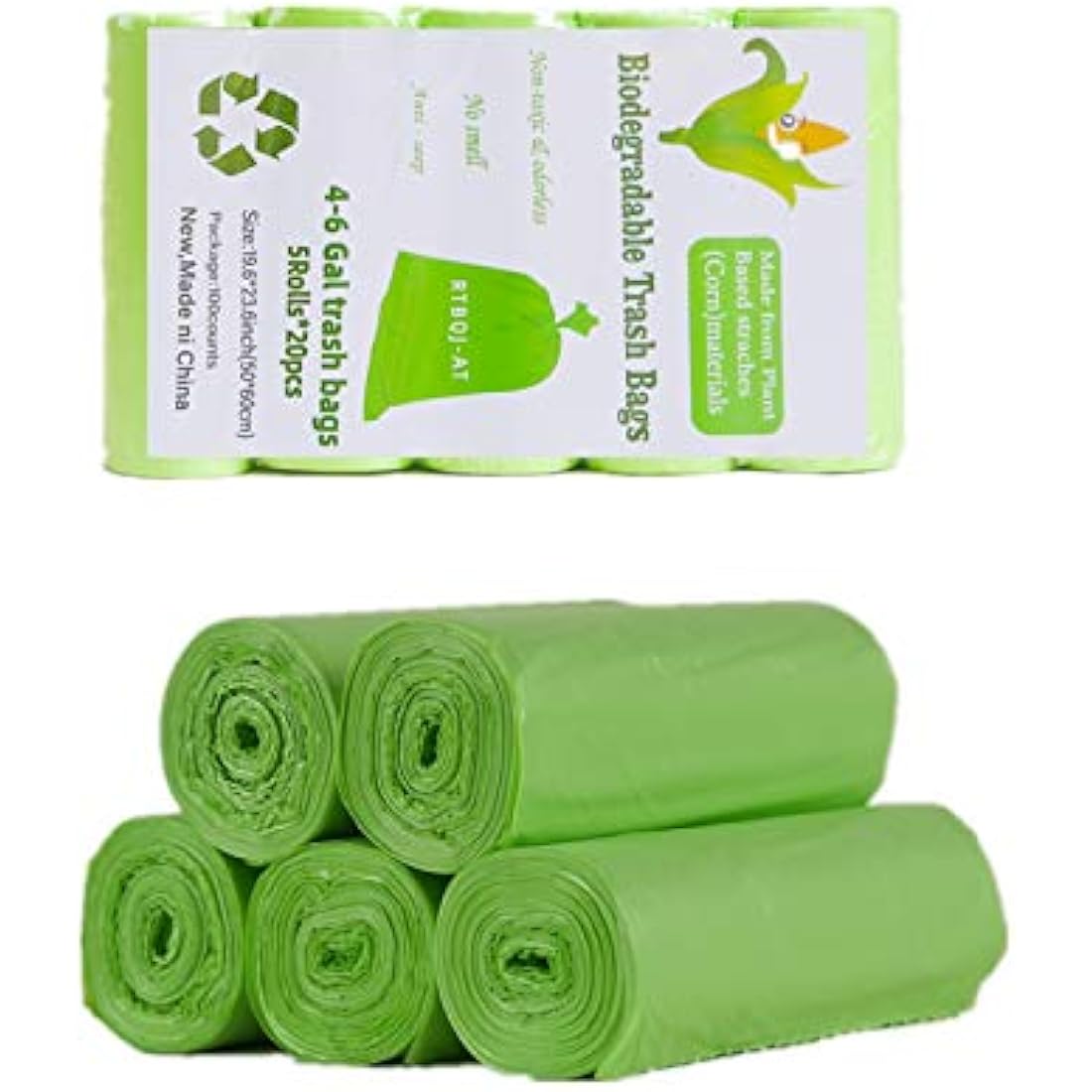 20L Biodegradable Bin Liners – 100 Compostable Food Waste Bags