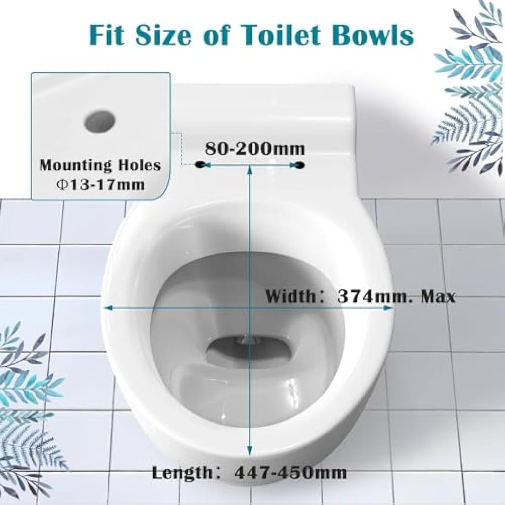 STOREMIC Soft Close Toilet Seat – White O Shape Anti-Bacterial Loo Seat