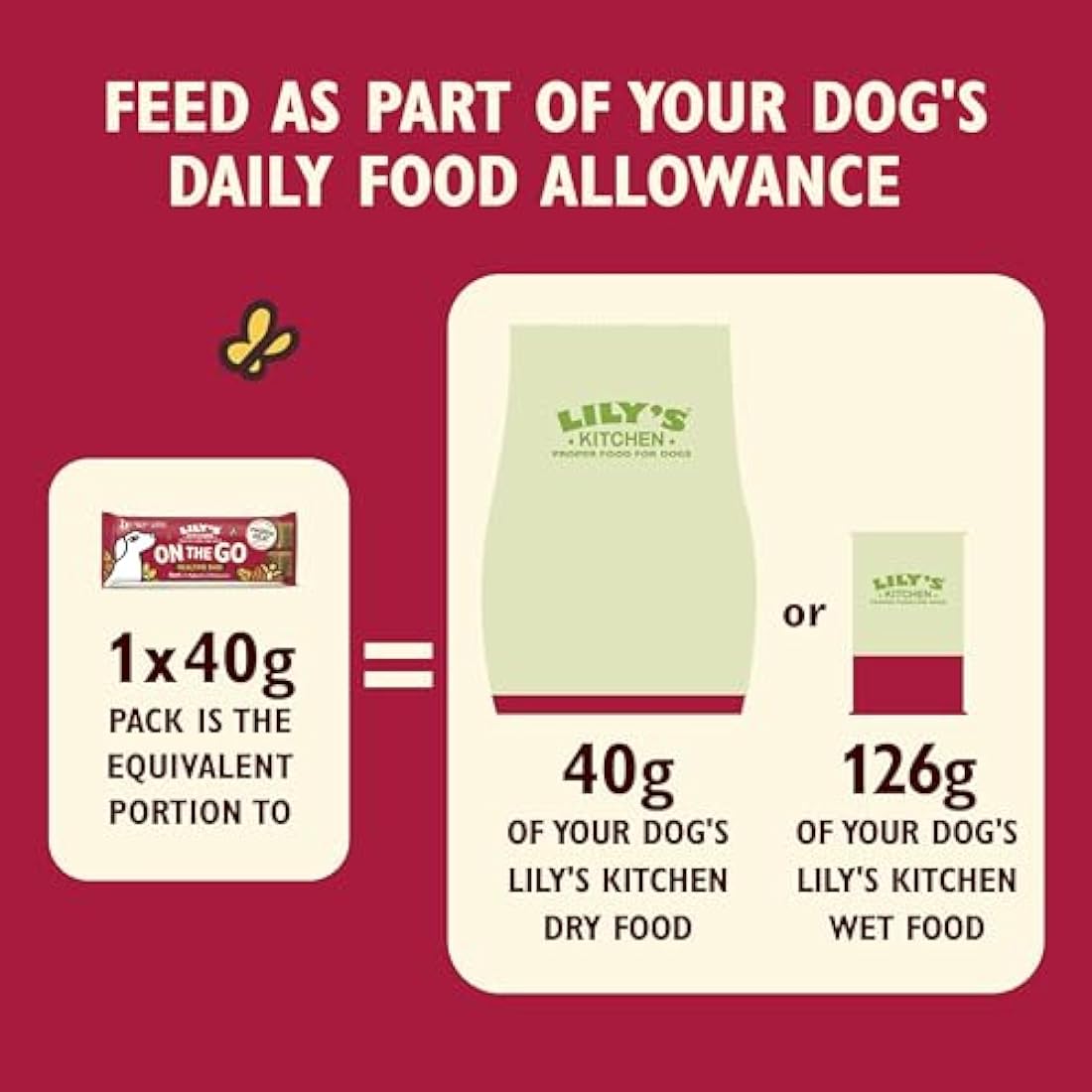 Lily's Kitchen Beef On the Go Bars | Grain-Free Dog Treats - 16 x 40g