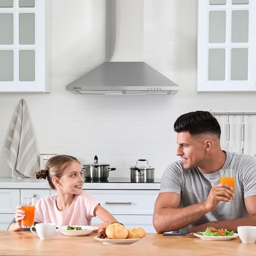CIARRA 60cm Cooker Hood | A++ Stainless Steel Chimney Extractor Fan