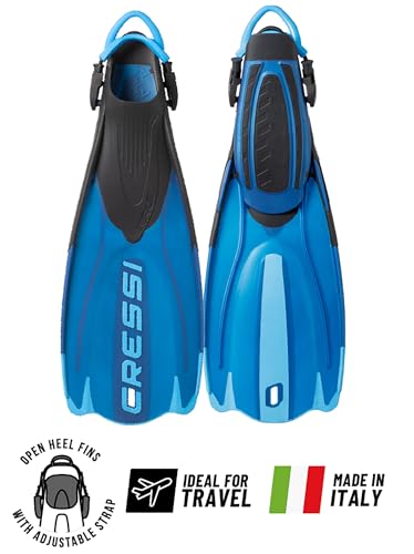 Cressi Maui Fins – Dual Material Snorkeling and Diving Fins, Black/Blue