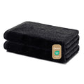 Lavea Bath Towels Set of 2 | 100% Cotton Soft & Absorbent, Black, 60x120cm