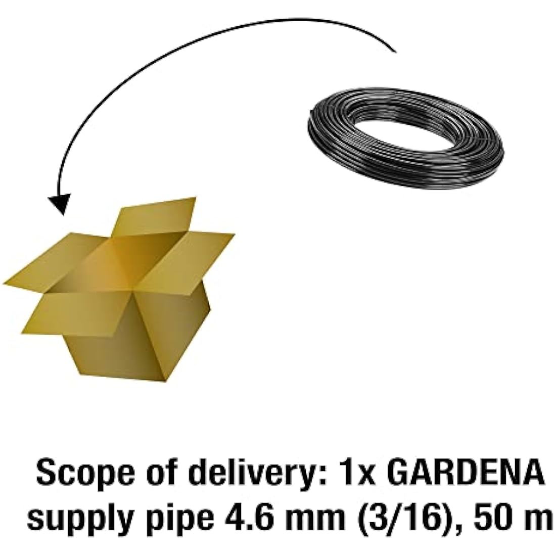 Gardena Micro-Drip System Supply Pipe – 4.6 mm (3/16"), 50 m UV-Stabilised