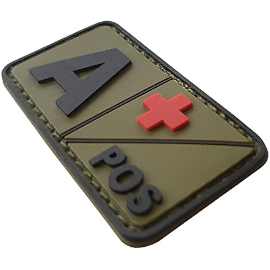 APOS Blood Type Morale Patch – Olive Drab PVC Tactical Gear