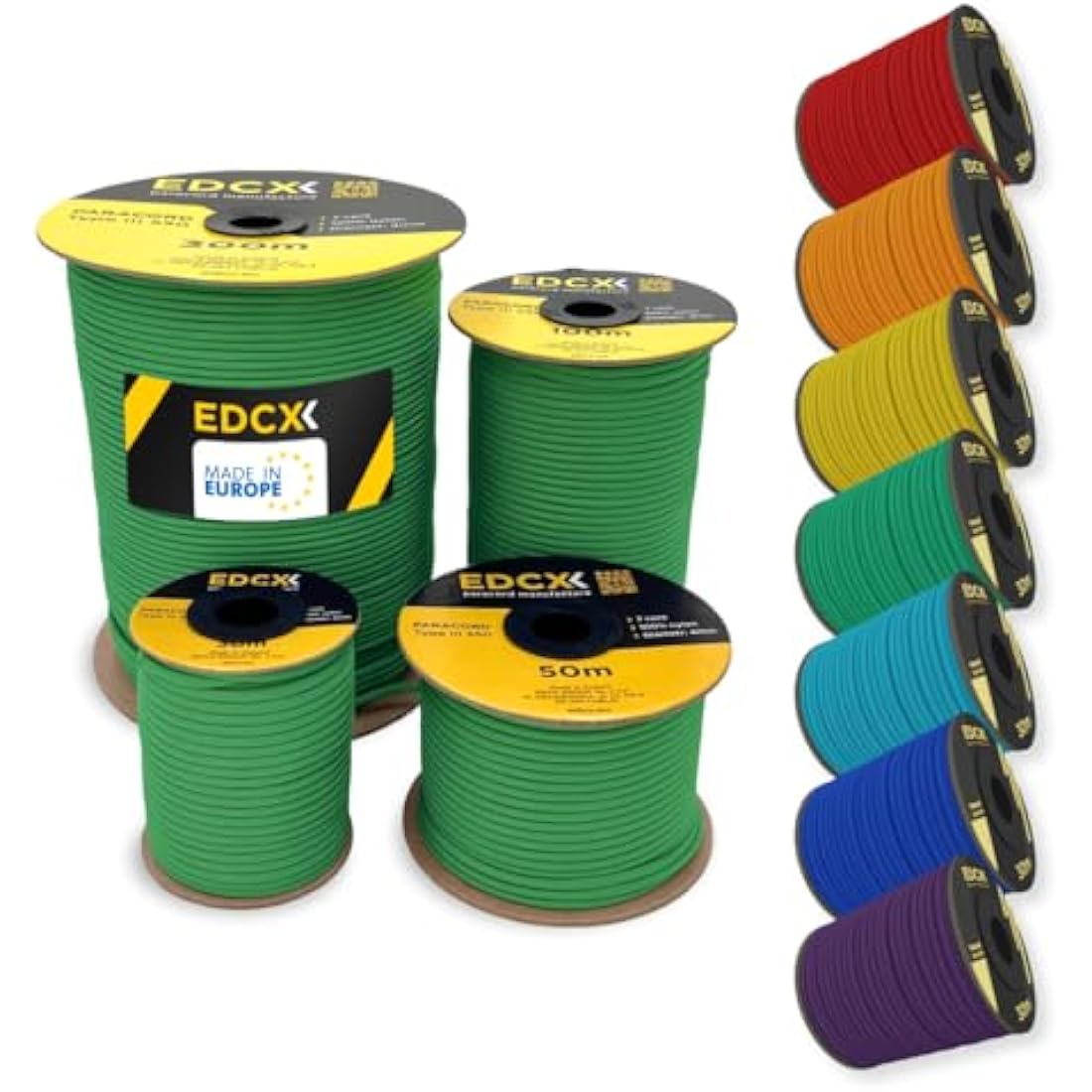 EDCX 550 Paracord – 4mm Type III 7-Strand Nylon Rope for Camping & DIY