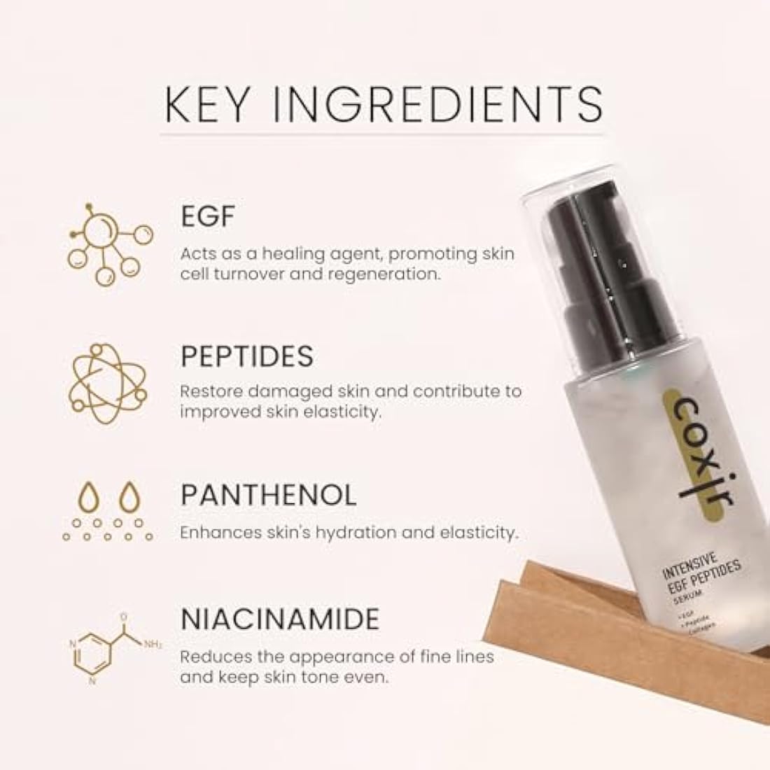 Coxir Intensive EGF Peptide Serum – Anti-Aging Face Skin Repair, 50ml