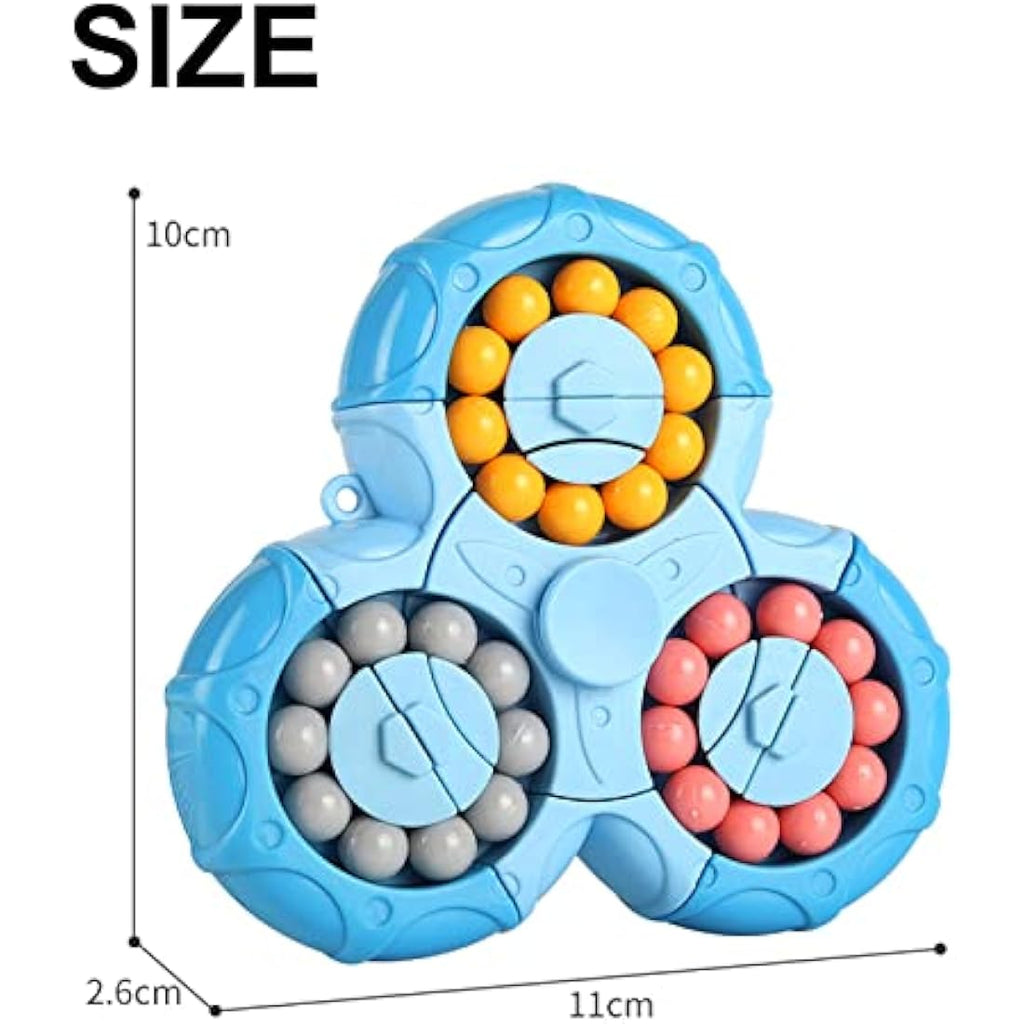 Magic Bean Rotating Cube – Double-Sided Fidget Spinner Puzzle