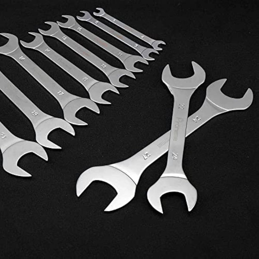 Pronese 10-Piece Super-Thin Metric Open End Wrench Set | 6mm–27mm
