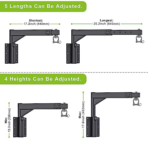 BeneLabel Heavy Duty Punch Bag Bracket | Adjustable Wall Mount Hanger