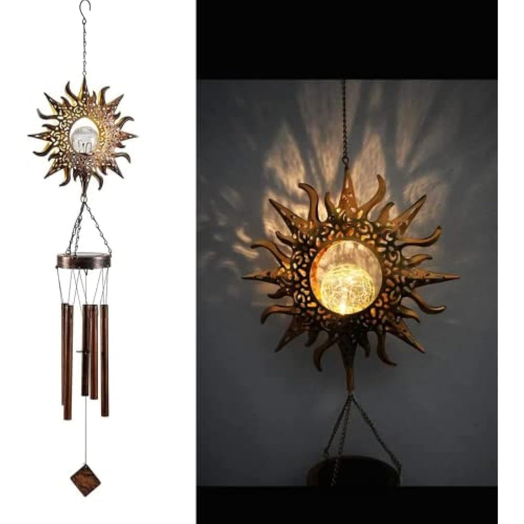 Lifemet Solar Wind Chimes – Waterproof Metal LED Garden Lights for Patio