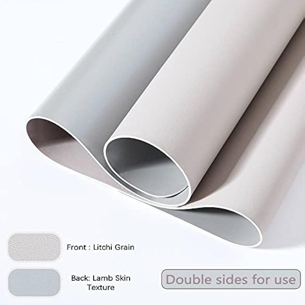 DOBAOJIA Large PU Leather Desk Pad – Waterproof Dual-Side Mouse Mat