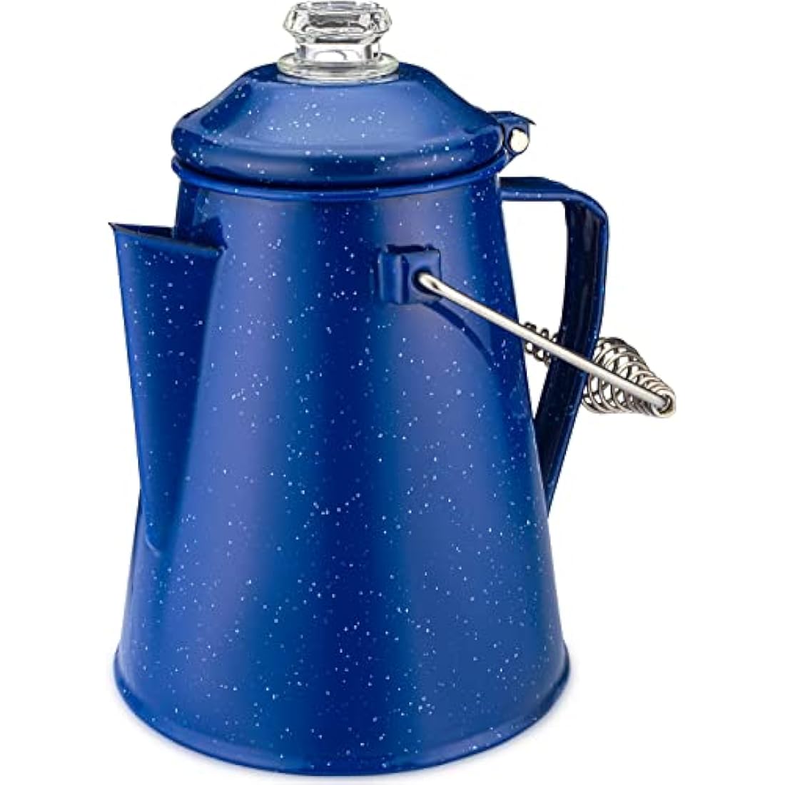 COLETTI Classic 12-Cup Blue Enamel Steel Camping Coffee Percolator