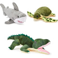 Zappi Co Sea Animal Plush Toy Set – Crocodile, Turtle & Shark 3-Pack