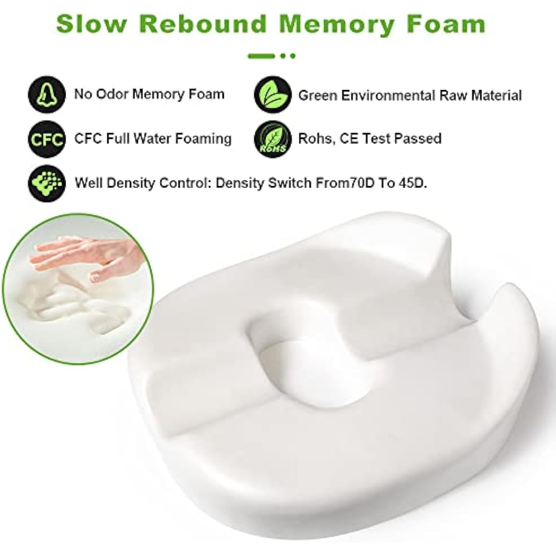 Jolof Store Donut Pillow – Memory Foam Coccyx Seat Cushion for Pain Relief