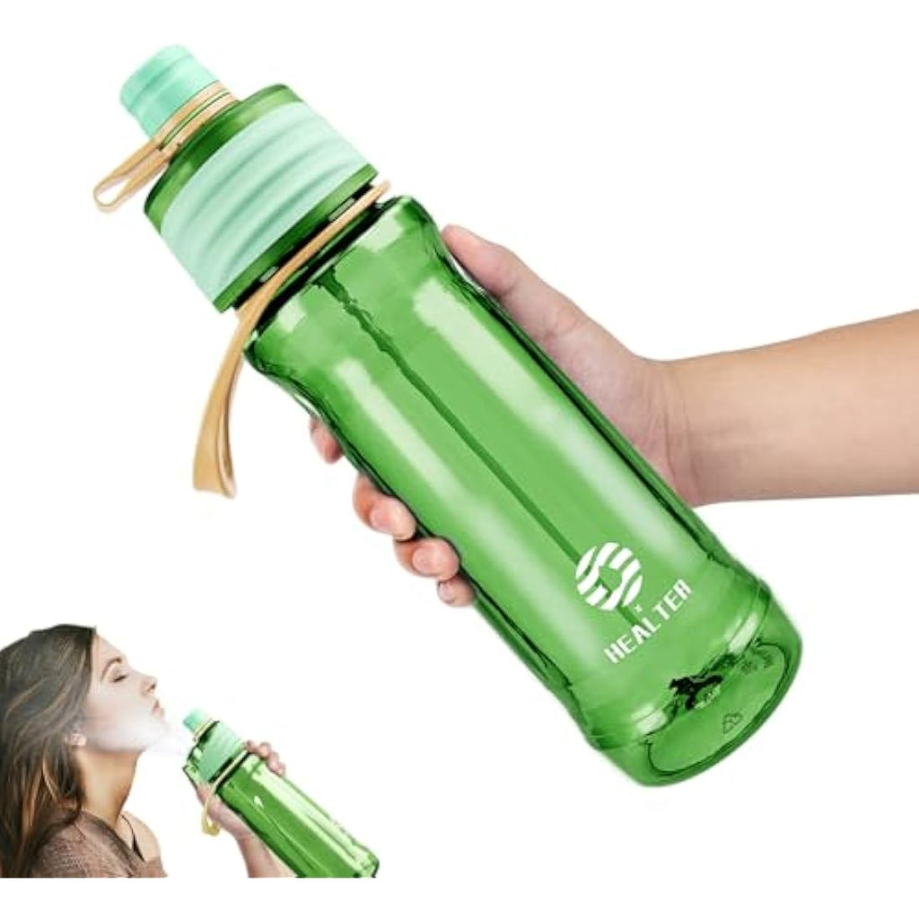 Healter 950ml Misting Water Bottle – Leakproof Spray Bottle for Sports