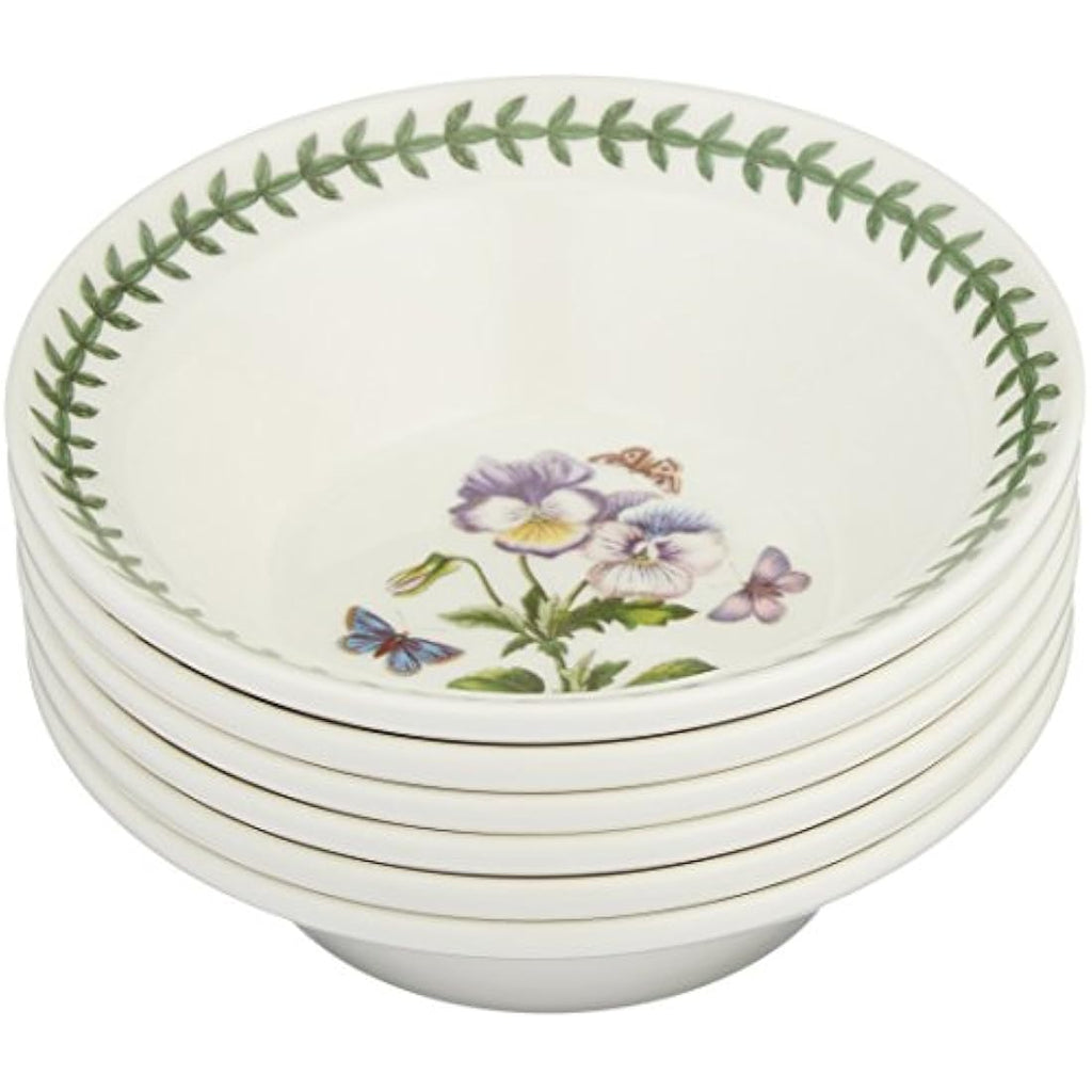 Portmeirion Botanic Garden Stoneware Oatmeal Bowls - Set of 6 | 15cm