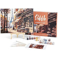 Dabble Paint by Numbers Kit for Adults - Floral Canvas with Frame