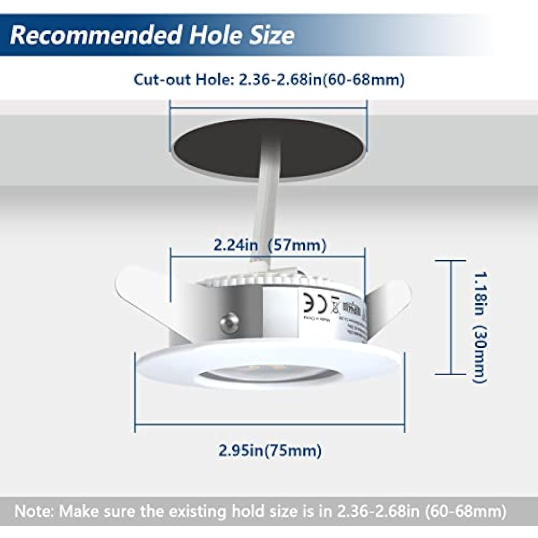 HiBay 20-Pack 7W LED Downlights – IP44 Waterproof Ultra Slim Recessed Lights