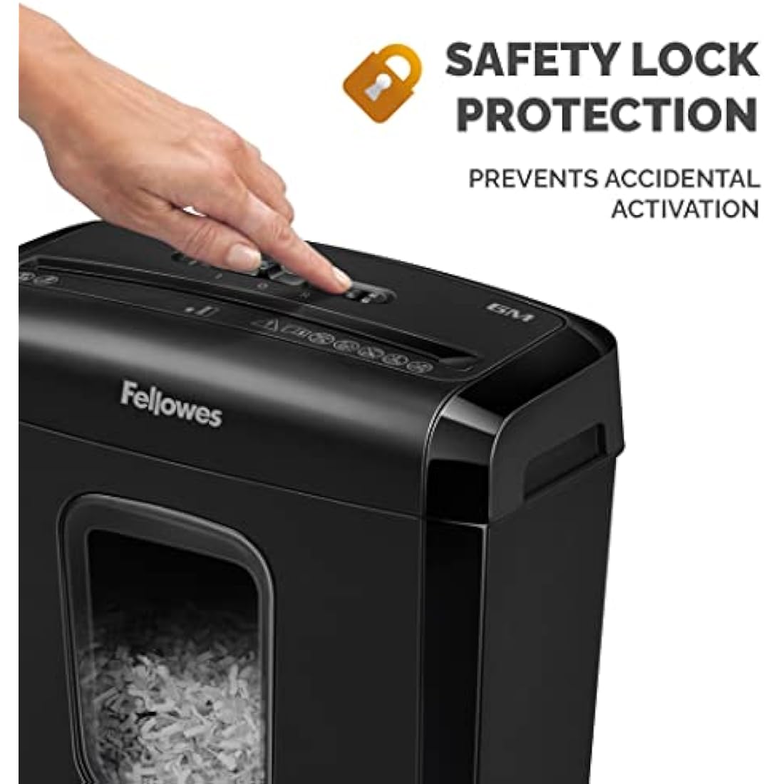 Fellowes Powershred 6M Mini-Cut Paper Shredder | P-4 Security | 13L Bin