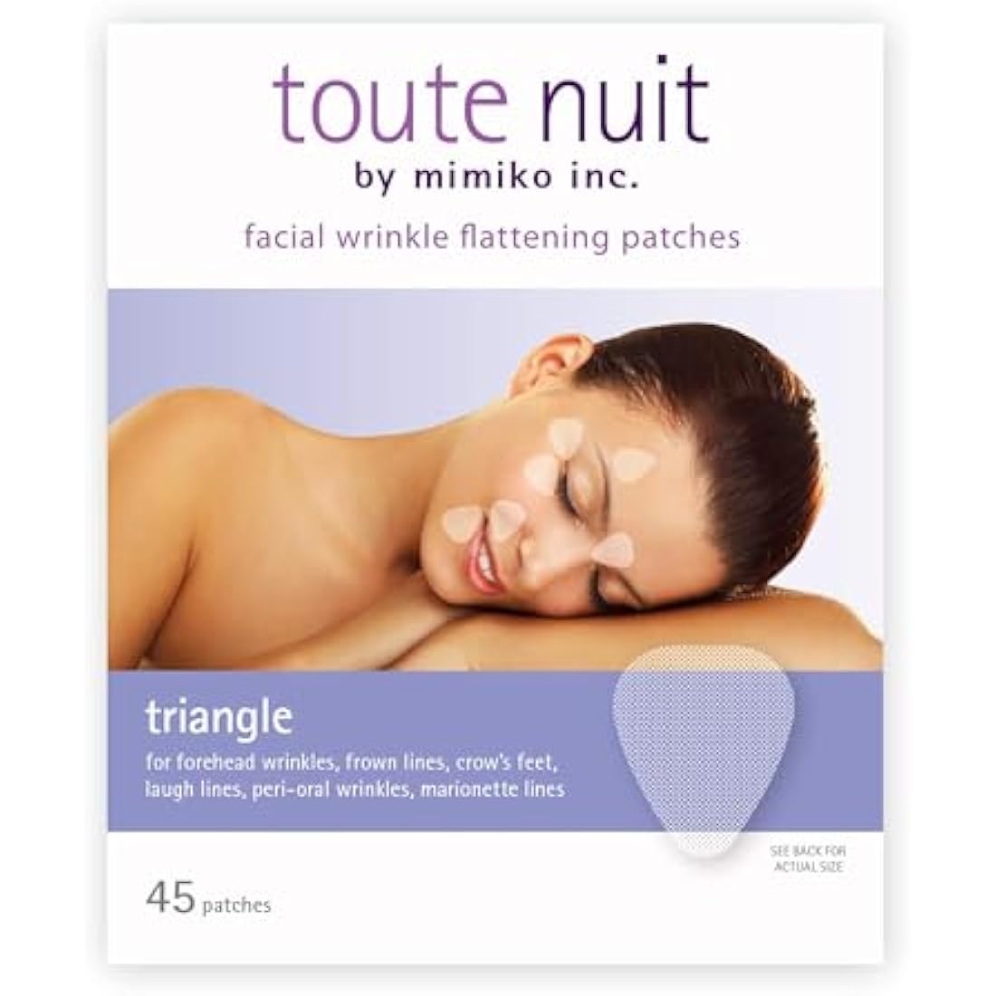 Toute Nuit Facial Wrinkle Flattening Patches - Triangle Face Tape (45ct)