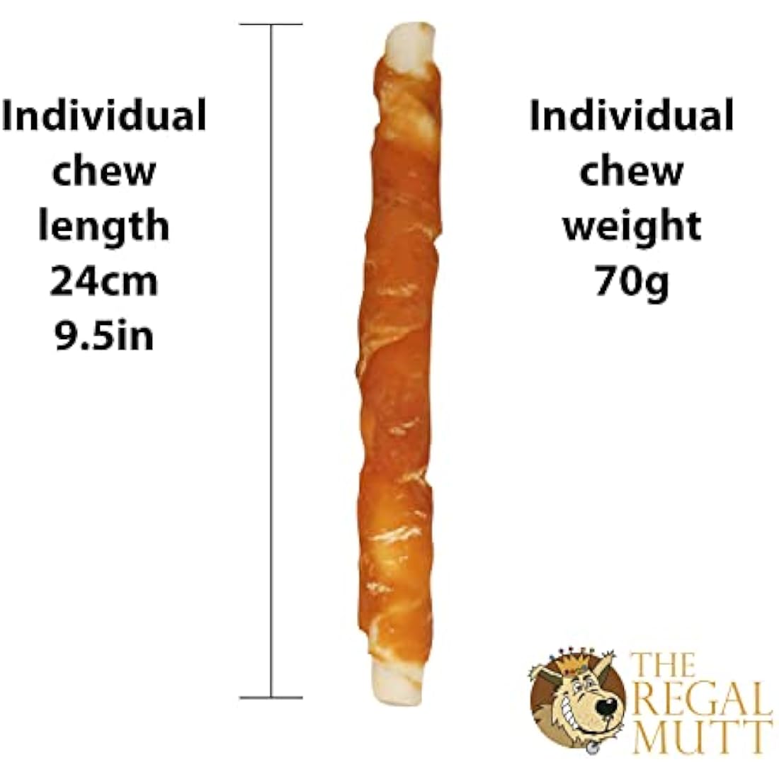 The Regal Mutt Natural Chicken & Rawhide Dental Dog Chews - 18 Pack