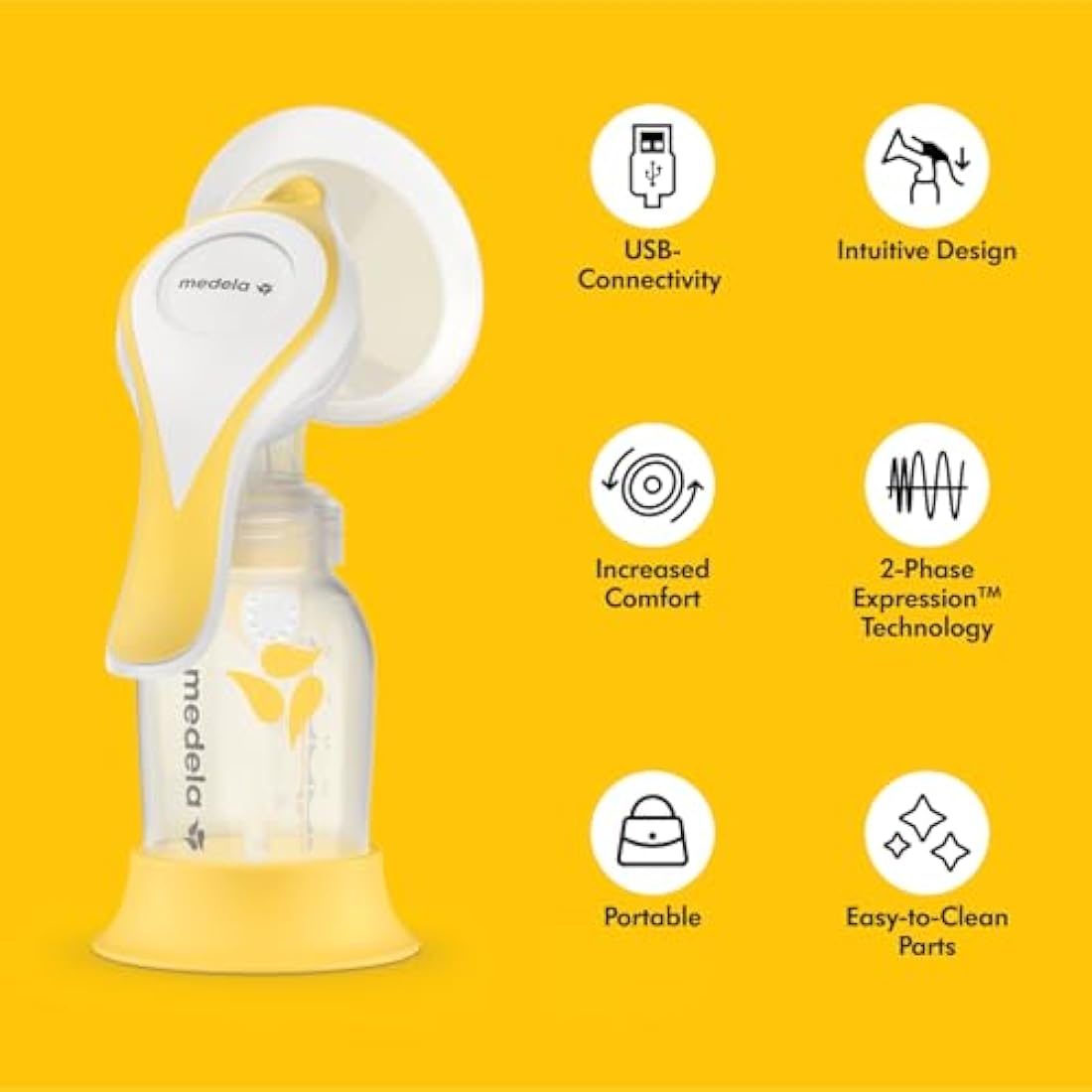 Medela Harmony Manual Breast Pump | Portable 2-Phase Expression Design