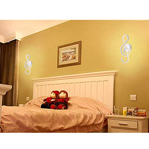 LED Wall Light – 22W Modern Musical Symbol Aluminum Lamp