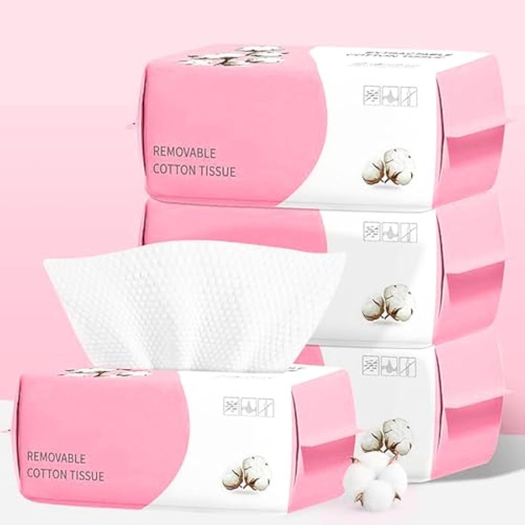 Disposable Face Towel | 100% Cotton Soft Dry Wipes (400 Count)