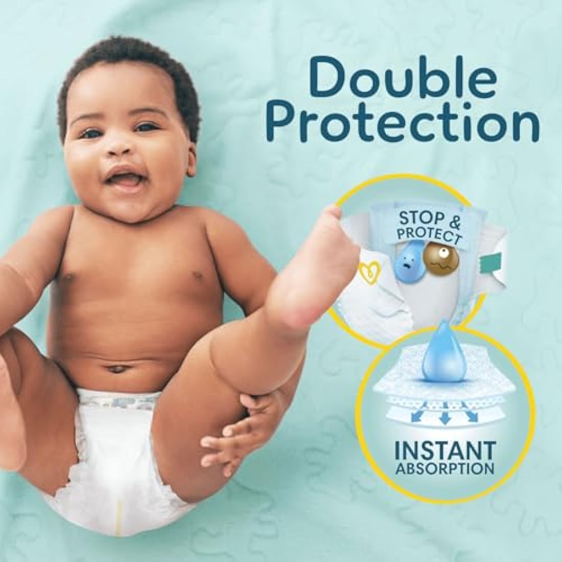 Pampers Premium Protection Size 1 Nappies (180 Pack) & Baby Wipes