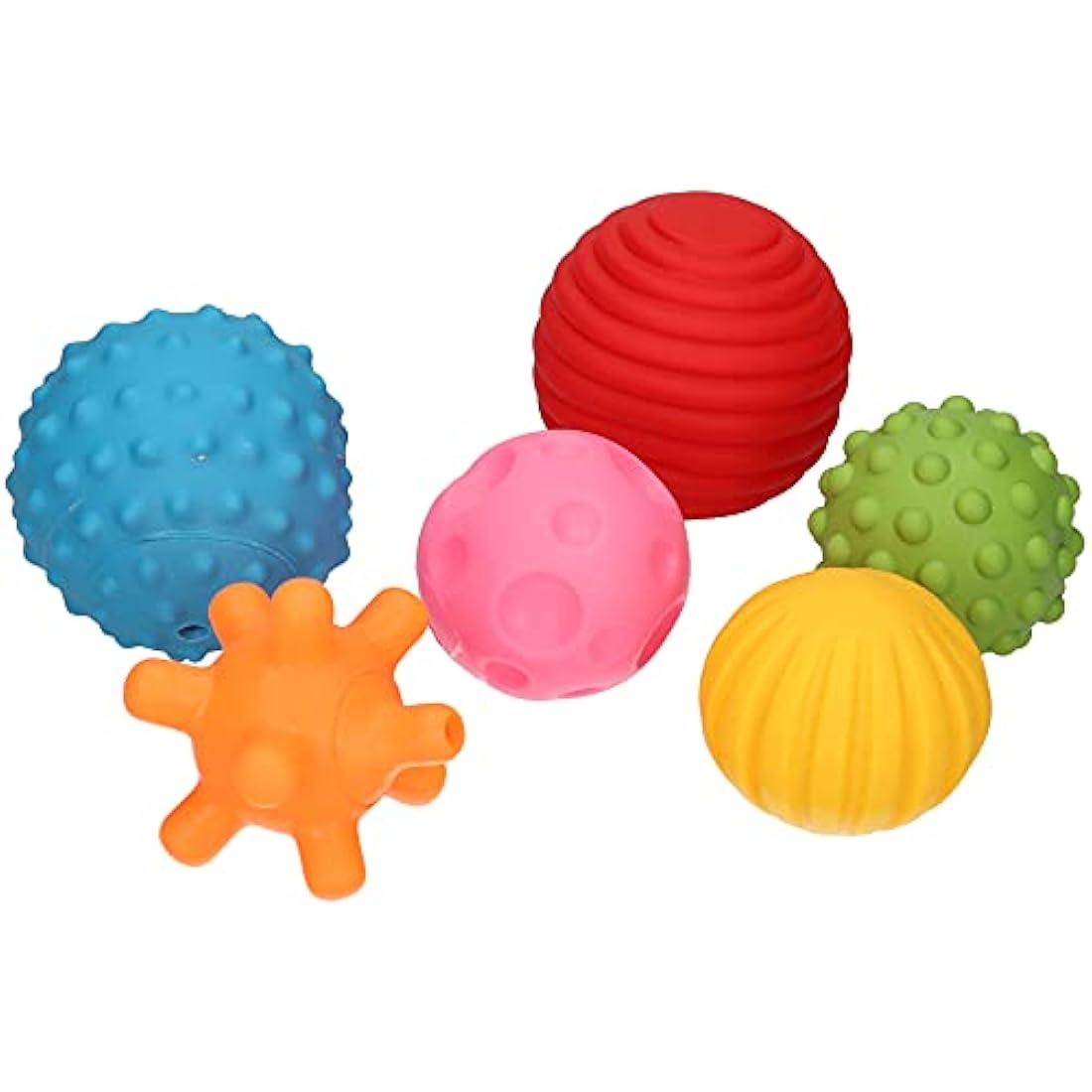 Jolof Store Sensory Soft Balls – 6 Multi-Textured Baby Tactile Toys