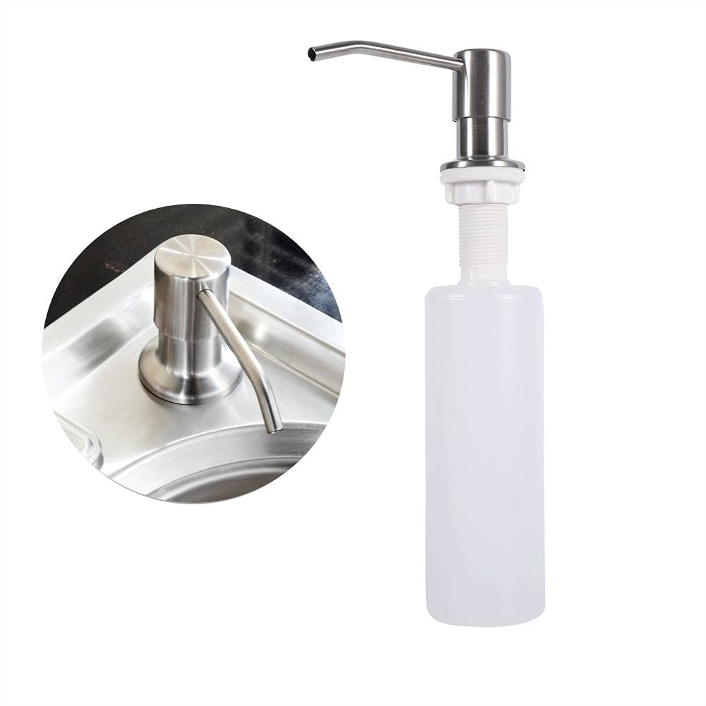 TOPINCN 300ml Sink Soap Dispenser | Stainless Steel Kitchen Lotion Pump