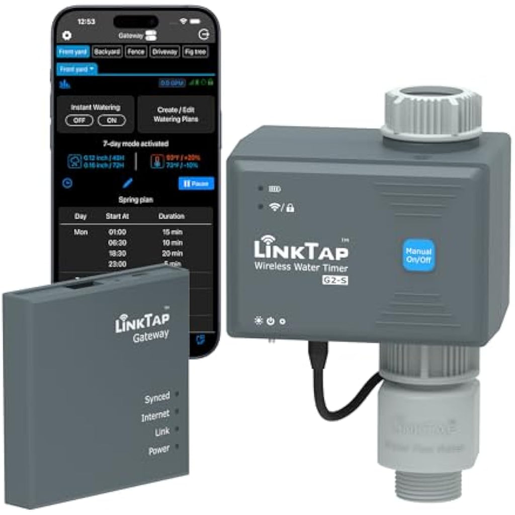 LinkTap G2S Wireless Water Timer & Gateway – Weather Adaptive Smart Timer
