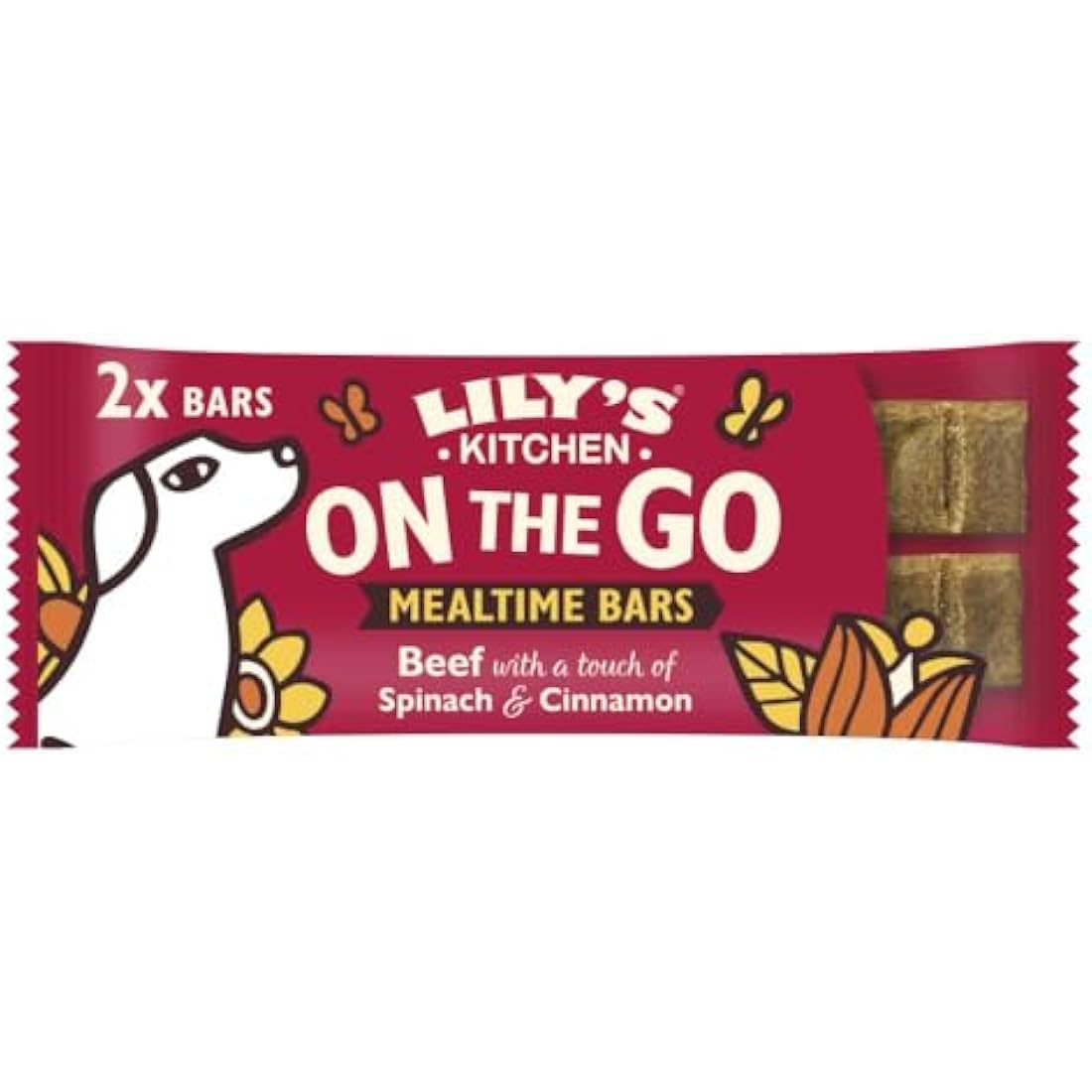 Lily's Kitchen Beef On the Go Bars | Grain-Free Dog Treats - 16 x 40g