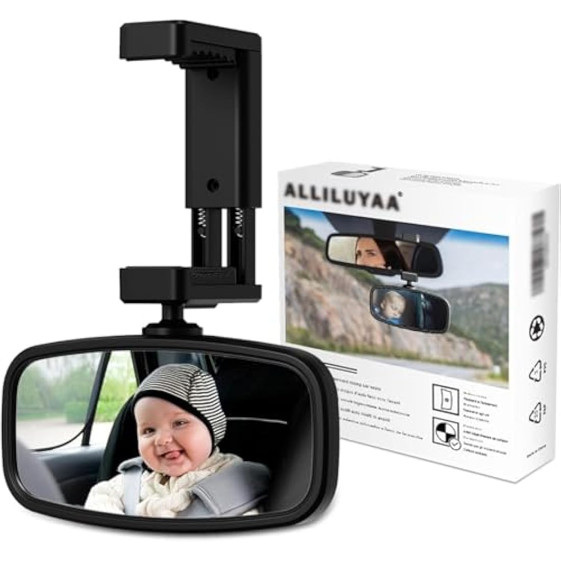 Baby Car Mirror | 360° Rotatable Shatterproof Rear View