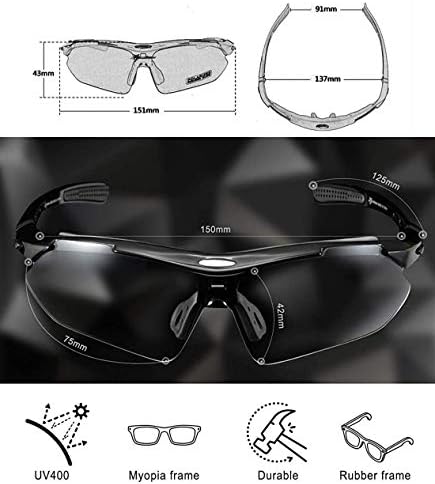 ROCKBROS Polarized Cycling Sunglasses | 5 Interchangeable Lenses TR90