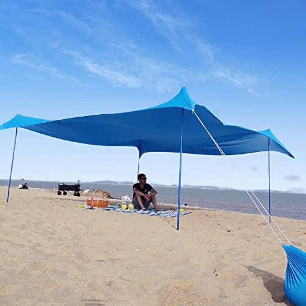 Jolof Store Lycra Beach Tent – Large UV Sunshade Canopy with Aluminum Poles