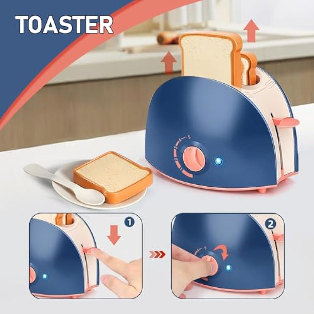 Jolof Store Kids Kitchen Toy Set – Coffee Maker, Blender & Toaster